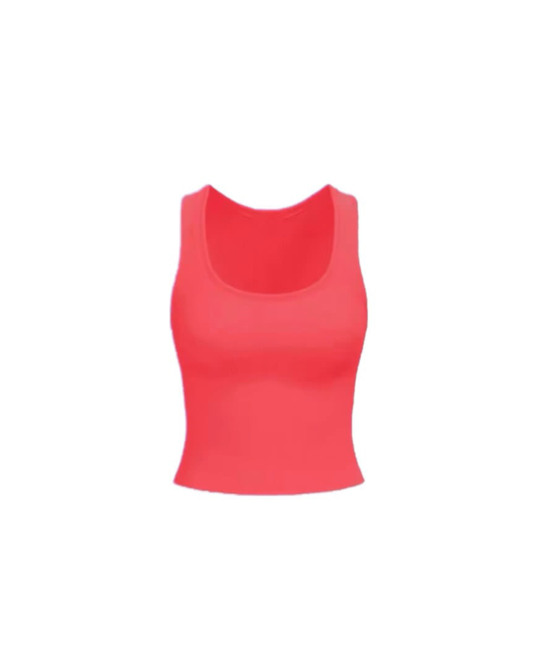 CHERRY RIBBED TANK