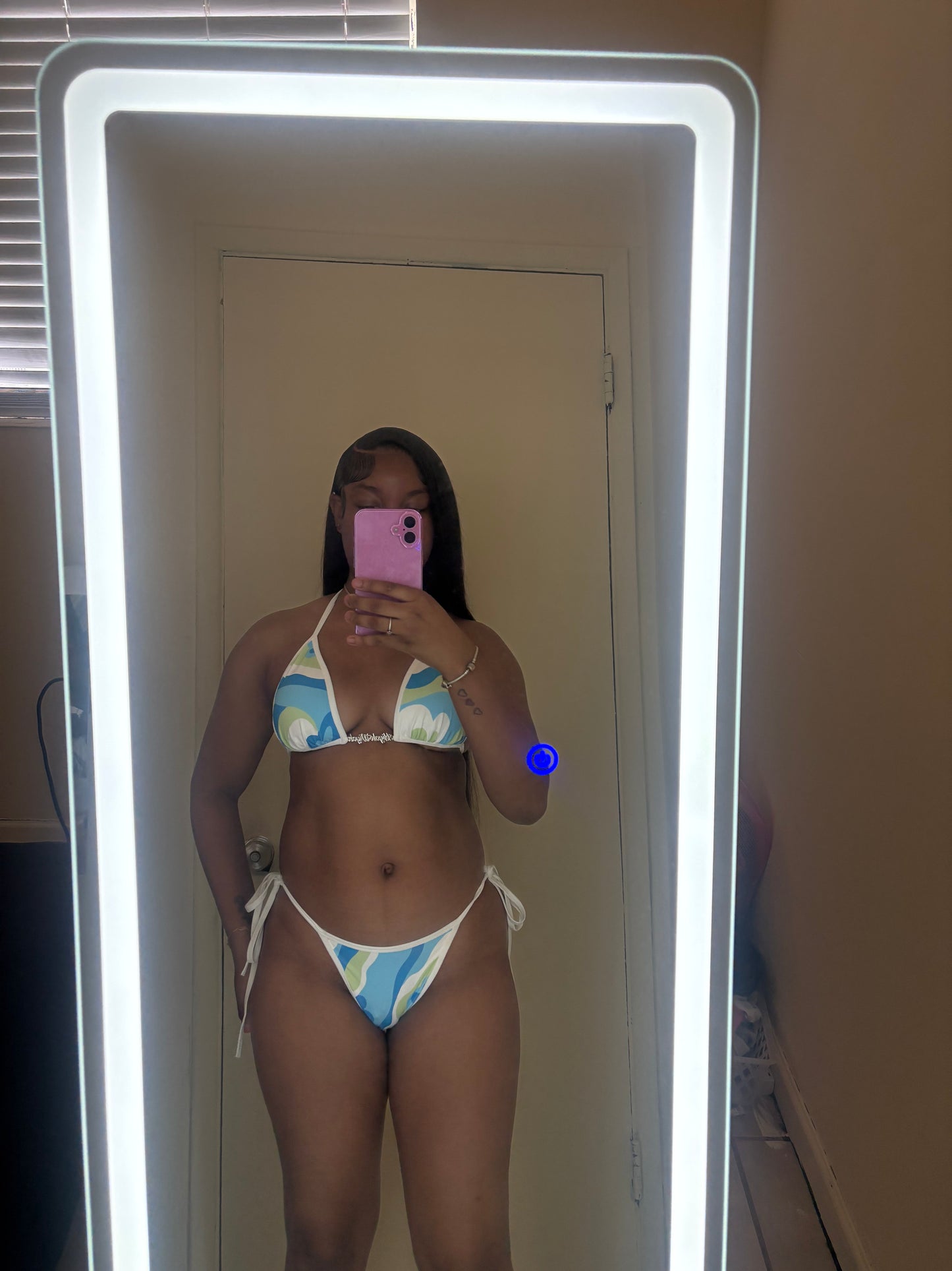MARMOL PRINT KINI | CYAN