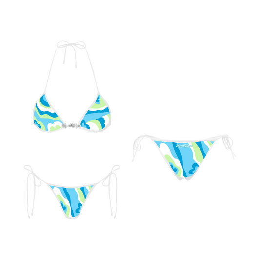 MARMOL PRINT KINI | CYAN