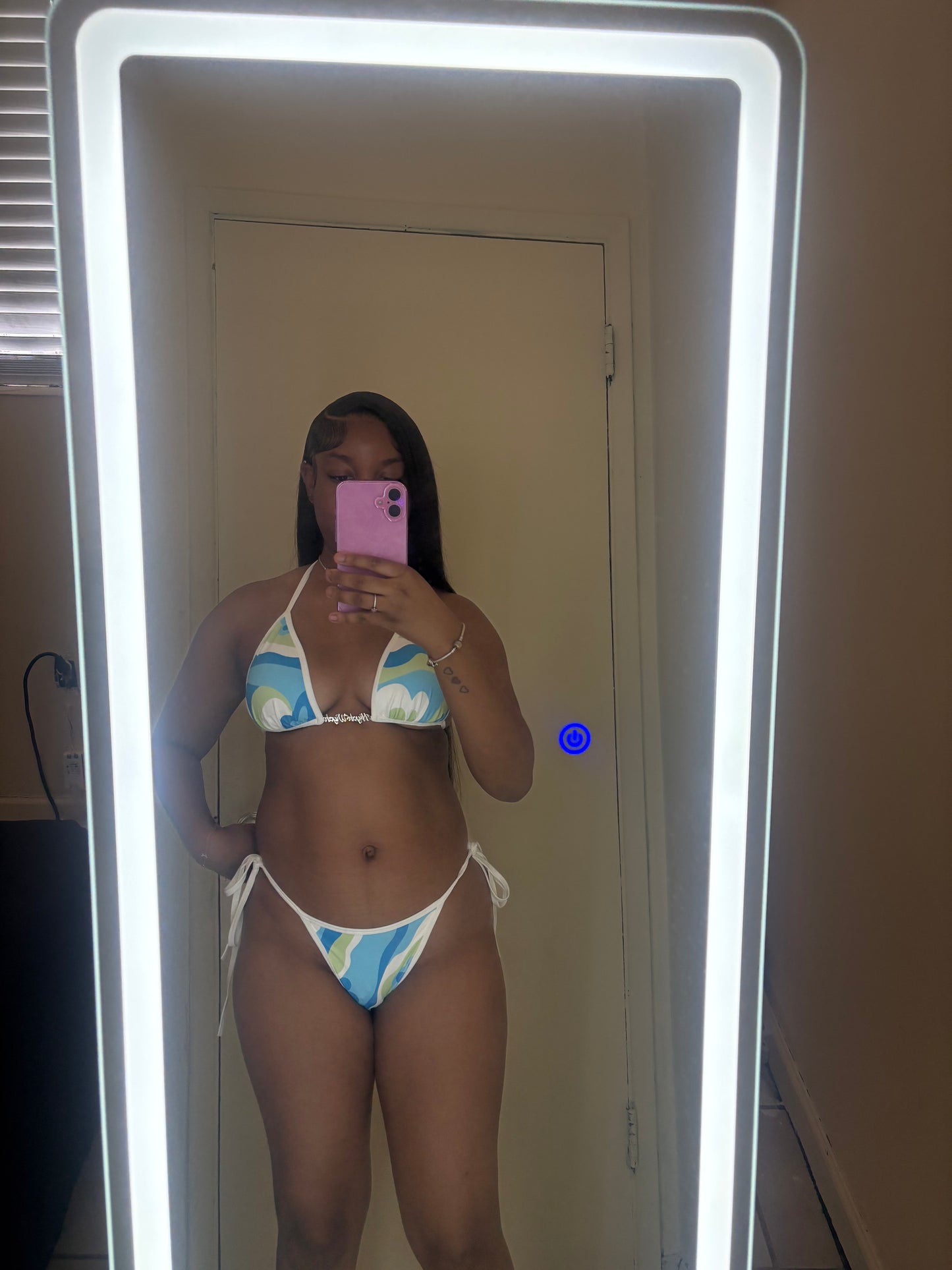 MARMOL PRINT KINI | CYAN